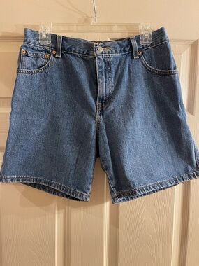 Levi's Medium Blue High-Rise Denim Shorts